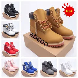 Projektant Timbeland Boots Premium Waterproof Martin Booties Cowhide Men Men Women Whiate White Outdoor Sneakers