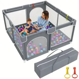 Bathing Tubs Seats Secure Play Yard for Babies Toddlers Large Playpen with AntiSlip Base Soft Breathable Mesh Sturdy Safety Standards 231211