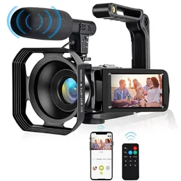 Câmeras de vídeo de ação esportiva 4K Ultra HD Câmera Vlogging Camcorder para YouTube Streaming 48MP 18X Zoom Digital Wifi Webcam Blogger Recorder 231212