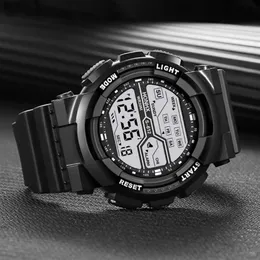 Fashion Menproof Men Boy LCD Digital Stopwatch Date Rubber Sport Wast Watch Mens Watches Top Relojes2773