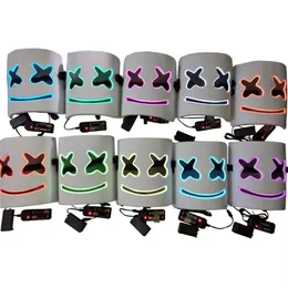 Marshmellowlowen Led LED Tmiling Face Party Party Cosplay Mask Konser Aydınlatma DJ Maskeleri Festival S2152