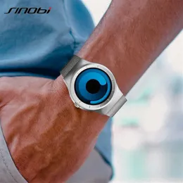 SINOBI Marca Creativa Sport Orologio Al Quarzo Da Uomo Cinturino In Acciaio Inossidabile Orologi Da Uomo Talento Moda Orologio di Rotazione Relogio Masculino X231Y