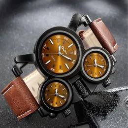 Movimento al quarzo accurato della personalità Orologi da uomo belli Super Cool Speciale quadrante grande Orologio maschile Lancette luminose Tempo multiplo Z329p