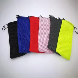 Dustproof Glasses Case Soft Waterproof Plaid Cloth Mesh Sunglasses Bag Glasses Pouch 100pcs Lot 247o