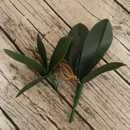 1 pz foglia di Phalaenopsis pianta artificiale fiori decorativi materiale ausiliario decorazione floreale foglie di orchidea3217
