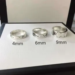 Herren- und Damen-Totenkopf-Ring, Kopf, platiniertes Silber, Titanstahl, Buchstabe G, Designer, klassische Mode, Luxus-Schmuck2057