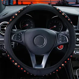 Coprivolante per auto con strass in cristallo di diamante Decor Custodia protettiva per volante 37-38 cm Styling interno per auto universale