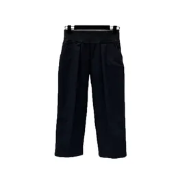 Calças casuais masculinas outono e inverno nova cintura contraste cor emenda zíper lateral moda cintura alta emagrecimento todas as calças casuais minimalistas