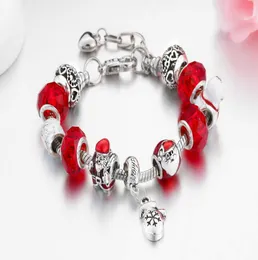 Gioielli fatti a mano Braccialetti con ciondoli interi Stile europeo Fai da te Bracciale con perline con foro grande Regali di Natale per le donne Lega di Babbo Natale7228308