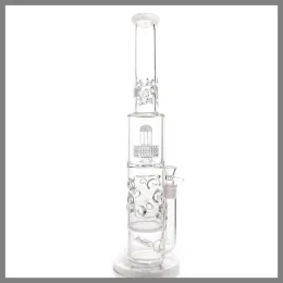 Narghilè Big Glass Bong 7mm Spessa pipa ad acqua a quattro perc e bong con diffusore a gabbia per uccelli ZZ