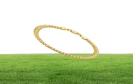 YHAMNI Männer Frauen Gold Armbänder Mit 18KStamp Neue Trendy Reine Gold Farbe 5 MM Breite Einzigartige Kette Armband Luxus schmuck YS2424235213