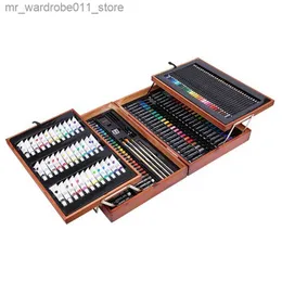 Aquarell-Pinselstifte, 174-teiliges Pinsel- und Buntstift-Malset, Schulbedarf für Schüler, Aquarell-Stift-Kunst-Set, Wasser-Öl-Pastellstifte Q231212