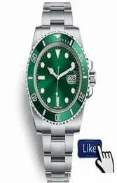 Orologio di lusso Glide Lock Clasp Strap Mens New Automatic Watch Green Watches 116610LV Orologio Automatico Wristwatch Orologi DA3101555