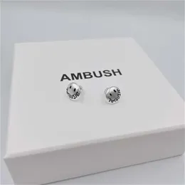 bakhåll örhängen gamla Phoenix Pure Silver Ear Studs Kvinnlig ren silver anti allergi 925 Pure Silver Japanese Korean Ambush Ear Studs Silver Prydd leende ansikte