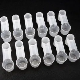 Garden Decorations 1020pcs portable plastic aviary cage transparent drinker cup water bottle bird feeder poultry waterer accessories 231211