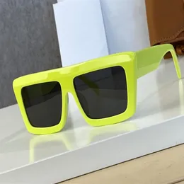 Óculos de sol retângulo olho de gato amarelo lente cinza 40214 moda óculos de sol para mulheres acessórios de moda proteção uv400 eyewear330h