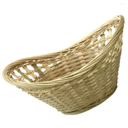 Zestawy naczyń stołowych Yuan Bao Wealth Luck Ingot Bamboo Storage Basket TACY JED DO DOVILED EGGS SUNDRIES