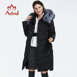 Kadın Trençkotları Astrid 2023 Kış Varışında Ceket Aşağı Kürk Yatağı ile Kadınlar Dış Giyim Kaliteli Ceket FR-2160