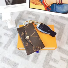 Con BOX Portachiavi di design di lusso Mini portafoglio da donna di moda Portafogli colorati da uomo in vera pelle di alta qualità