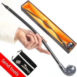 1 pz, tubo da fumo, tubo da fumo lungo nero Churchwarden per tabacco, accessori per fumatori di tabacco gadget per uomo da 15,75 pollici con confezione regalo H702