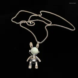 Colares de pingente de metal resina astronauta colar estilo chinês criativo nicho feminino