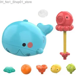 Bath Toys Baby Shower Floating Bath Toy Babies BathTub Squirt Toy For Bathing Shower Octopus Squirting Pool Toy Multi Mönster för spädbarn Q231212