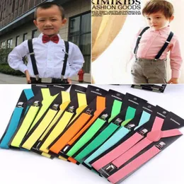 Bretelle per bambini 65 2 5 cm 42 colori per bambini Clip-on elastiche Candy a forma di Y Bretelle regolabili per bambini per il Giorno del Ringraziamento2380