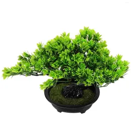 Flores decorativas artificial vaso planta plantas falsas árvore pequenos ornamentos bonsai simulação realista plástico