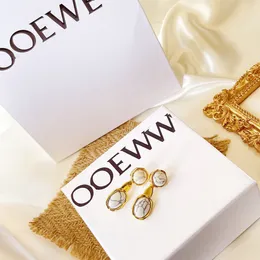 Marble Earrings Designer Fashion Vintage Texture 18k Gold Charm Earrings Women Gift Jewelry