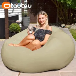 Chair Covers Otautau Giant Outdoor Bean Bag Pouf Cover Without Filler Garden Beach Pool Waterproof Beanbag Lounger Recliner Sofa Bed DD022 231211