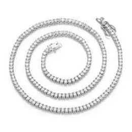 Anhänger Halsketten Edlen Schmuck 3mm-10mm Klassische 925 Sterling Silber VVS Moissanit Diamant Cluster Tennis Kette Halskette für Männer Frauen LL