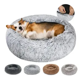 wholesale ocean shipping Pet kennel, plush cat kennel, round kennel, warm winter pet pad, dog bed, non-stick fur sleeping den supplies