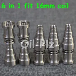 Ferramentas manuais 6 em 1 ajuste 16 mm bobina Domeless prego de titânio para homens e mulheres256K