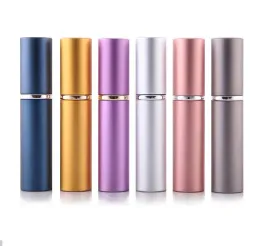 Butelka perfum na statek All-Match 5 ml aluminium anodowane kompaktowe perfumy Atomizer Atomizer Zapach szklany szklany butelki mieszany kolor