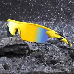 Kajila Colorful Cycling Glasses Outdoor Sports Sunglasses Men's Windproof One-Piece Sunglasses女性の色合い1214 1214