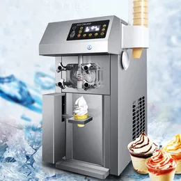 Masa üstü yumuşak dondurma üreticisi makinesi ticari otomatik tatlı koni dondurma yapım makinesi