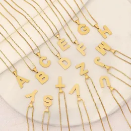 Colares de pingente 316l aço inoxidável metal carta colar para mulheres meninas de alta qualidade não desbotando cadeia de pescoço jóias presente de festa