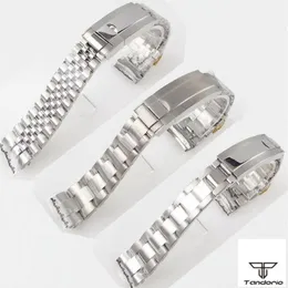 Horlogebanden 20 mm Oyster Jubilee-stijl band Horlogeband 904L roestvrijstalen armband Reserveonderdelen Geborsteld gepolijst Glide Lock-systeem270n