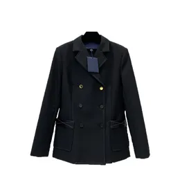 Damenanzug im Frühherbst, neue helle Linie, zweireihig, langärmelig, Revers, Slim-Fit, Retro-Stil, einfarbig, Anzugjacke