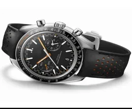 Men039s esporte moda relógio 44mm grande mostrador de mão anel cerâmico pulseira de couro multifuncional corrida carro cronometragem automático mecânico8690472