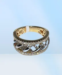 Real 14K Jewelry 2 Carats Diamond for Women Anillos Bizuteria Bague Jewellery Bijoux Femme 14 K Gold Rings Box7340560