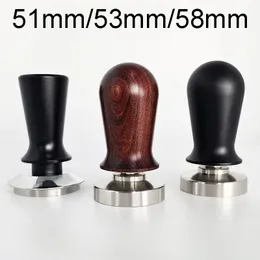 Tampers Tamper 51mm 58mm Espresso Tampers 53mm Coffee Tamper 3angled distributör för portafilter kalibrerat tryck 30 kg 231212