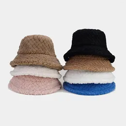 Chapéus de borda larga feminino outono e inverno cor sólida quente h pescador chapéu lei feng berinjela com orelhas