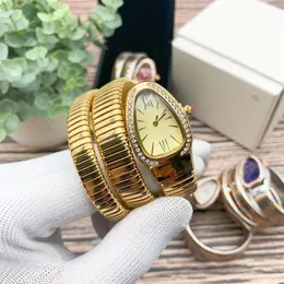 High Quality Three stitches Womens Quartz Watch Luxury Watches metal Strap Top Brand Serpentine Wristwatch Fashion accessories for197k