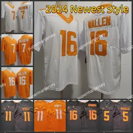 NCAA Tennessee Volunteers camisa de futebol 5 Hendon Hooker camisa 11 Jalin Hyatt camisa 16 WALLEN camisa Manning camisa costurada 7 MILTON III 2023