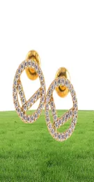 Women Gold Hoop Earrings Designers Diamond Stud أقراط F مرن المصمم المجوهرات لسيدة عشاق حفلات الزفاف 925 Silver NICE 9320776