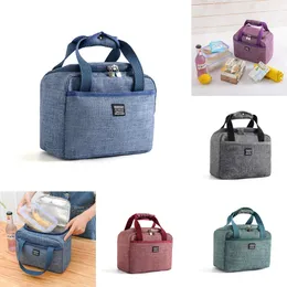 New Outdoor Bags Insulated Lunch Bag Portable Thermal Lunch Box Tote Cooler Handbag for Picnic Bento Pouch Dinner Container Student Lunch Bag