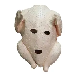 Maschera di pollo del Ringraziamento Turchia Maschera in lattice a testa intera Costumi di animali Maschere per feste in maschera di Natale Marrone2465