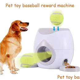 Игрушки для собак Жуют собак Catapt Интерактивная пусковая установка для теннисных мячей Jum Pitbl Toys Hine Matic Throw A26 Y200330 Прямая доставка на дом Garde Dh7N3