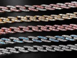 Kubanische Gliederkette, Designer-9-mm-Zirkonia-Halskette, Schmuck, europäisch-amerikanischer Hip-Hop, galvanisierte Halskette für Männer und Frauen, Party, wh2709781